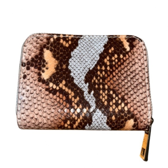 a. new day faux snakeskin print embossed zip around wallet, gold-tone hardware - Picture 8 of 8